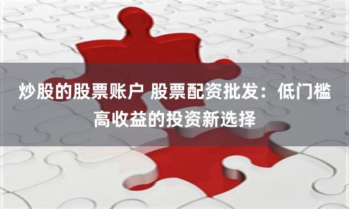 炒股的股票账户 股票配资批发：低门槛高收益的投资新选择